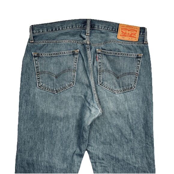 Levis 559 Relaxed Straight Jeans Mens 34 Measures 36x32.5 Blue Cotton Denim - Picture 10 of 11